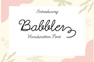 Babbler - Handwritten Font