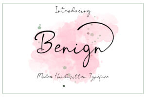 Benign - Handwritten Font